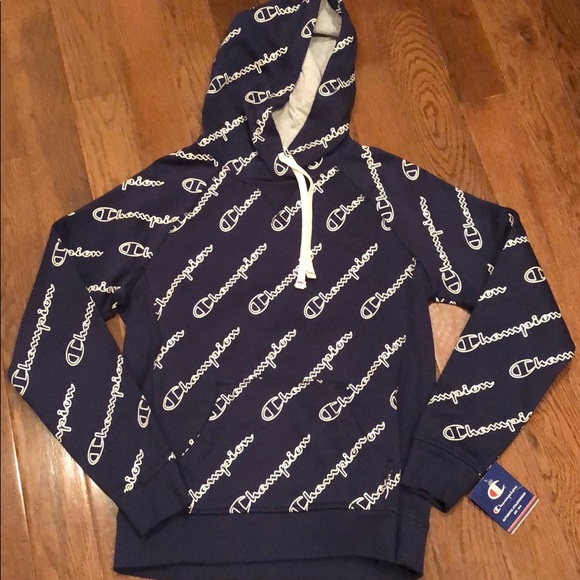 white champion hooded sweatshirt